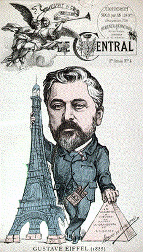 Karikatur von Le Temps in damaligem Zeitgeist mit übergroßem Kopf am 14. Februar 1887